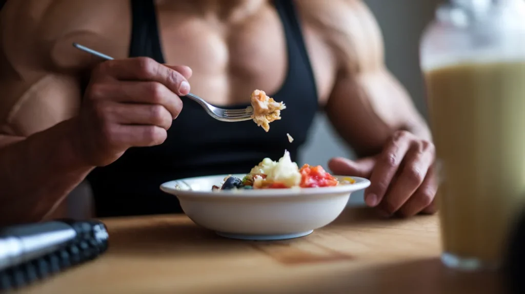 What should a beginner eat to support weight training?
